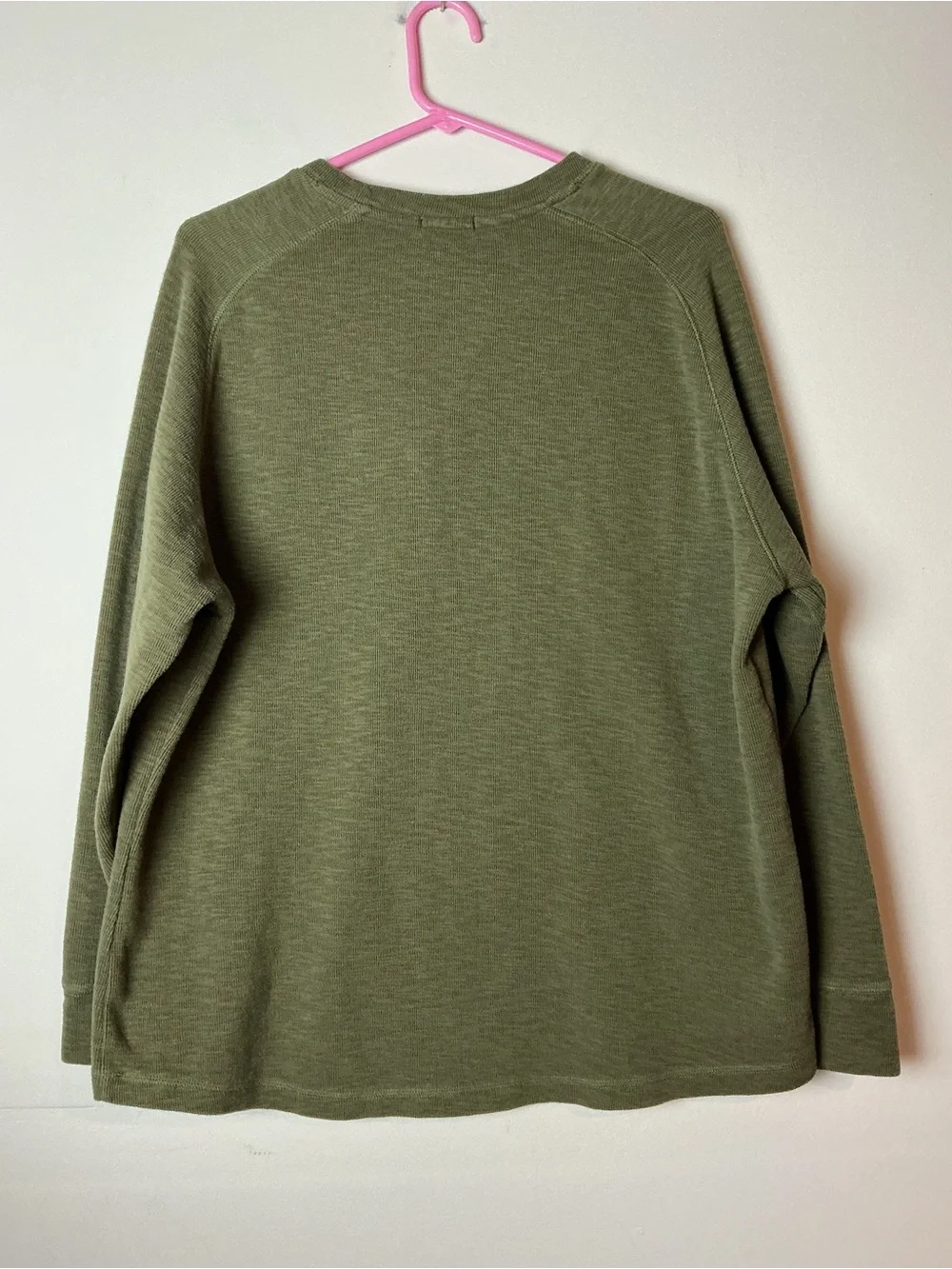 Banana Republic Men’s XXL Double Knit Crewneck Long Sleeve Shirt Olive Green